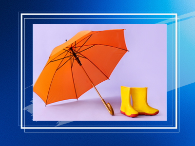 umbrella and rain boots